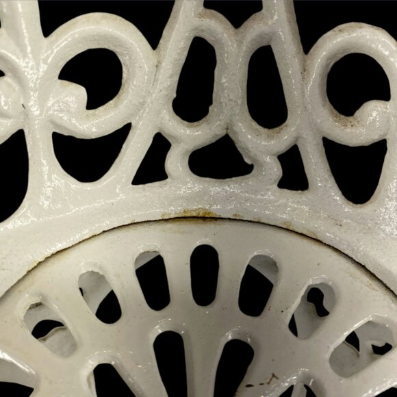 MINI CHAIR PLANT STAND – White Cast Iron, 13.5" Tall, Vintage, Plants/Candles - Picture 8 of 9